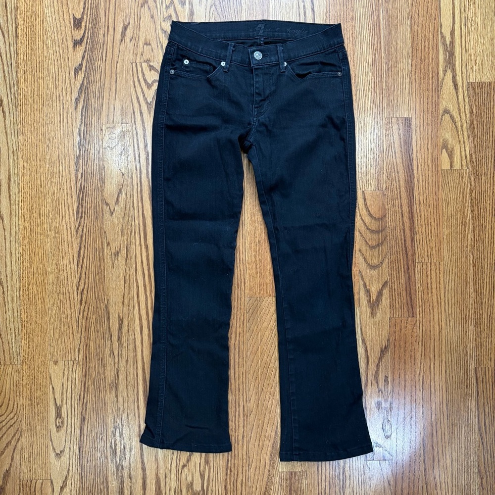 7 for all Mankind Kaylie Low Rise Straight Leg Black (26)